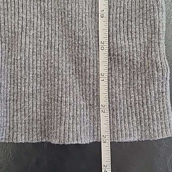 Express Women's Grey ribbed turtleneck size S preppy office career casual - Picture 8 of 10